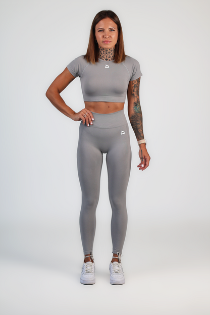 Athena Seamless Crop - Light Grey