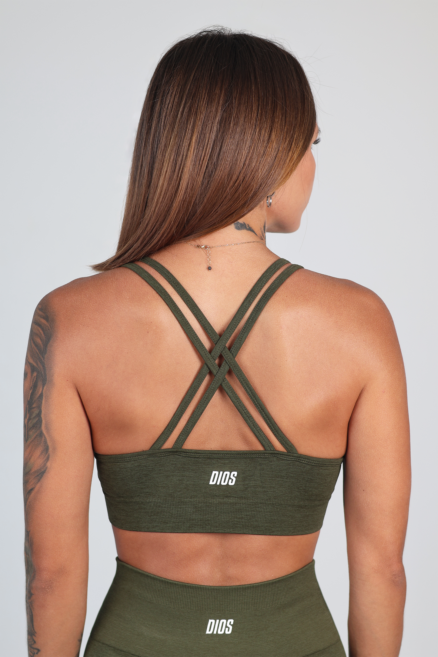 Athena Seamless Sports Bra - Army Green