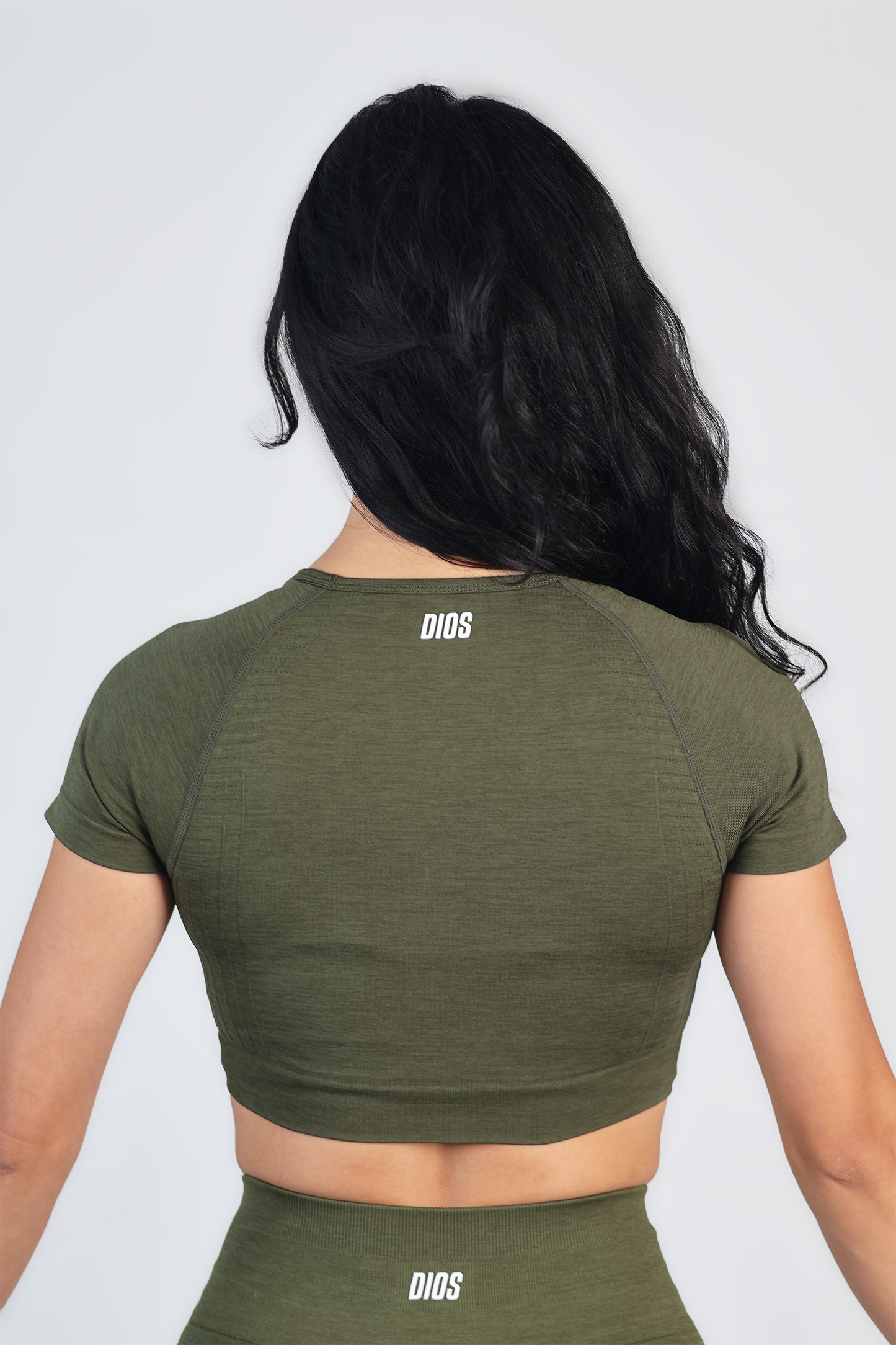 Athena Seamless Crop - Army Green