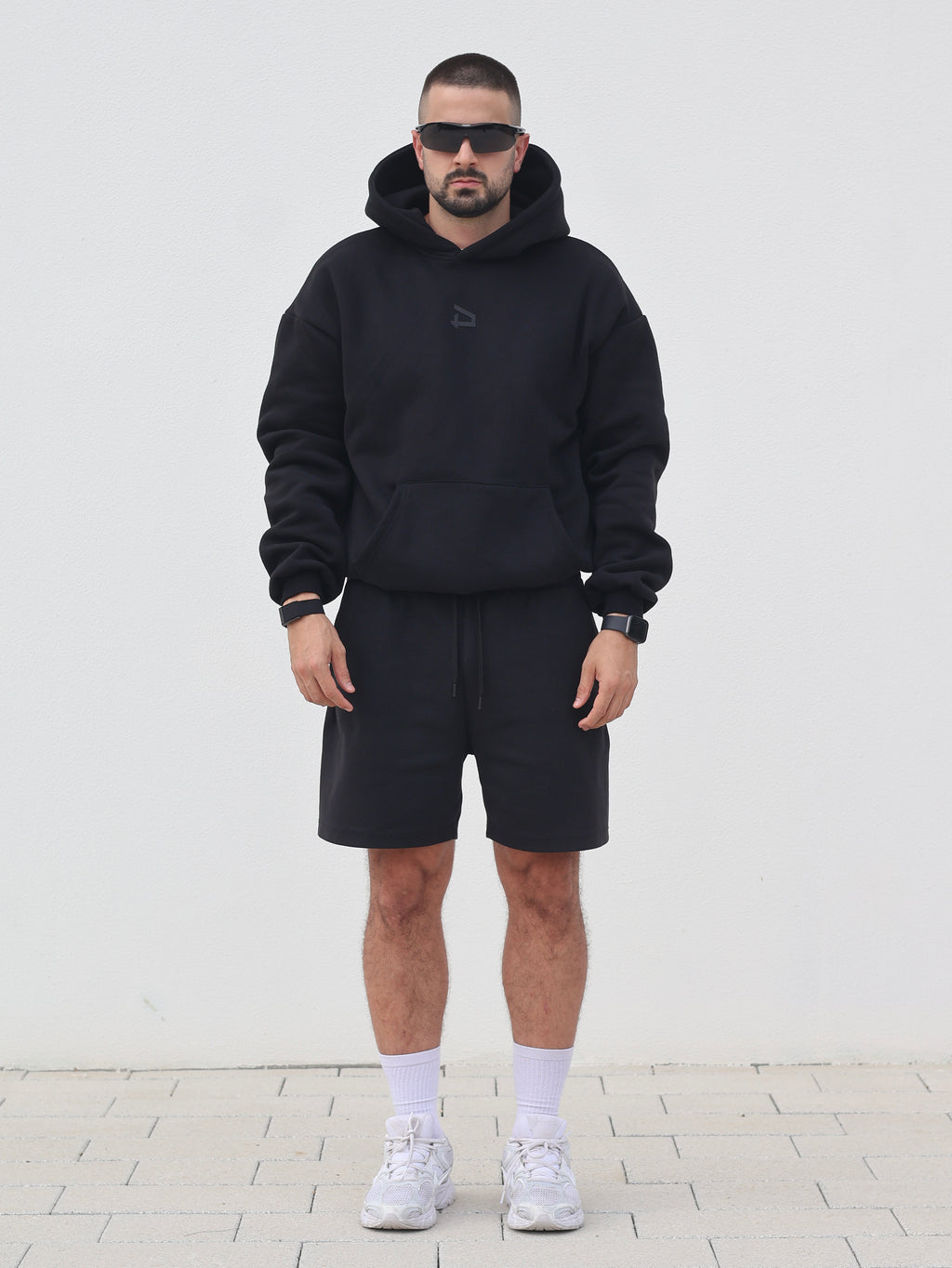Logo Oversized Hoodie - Black